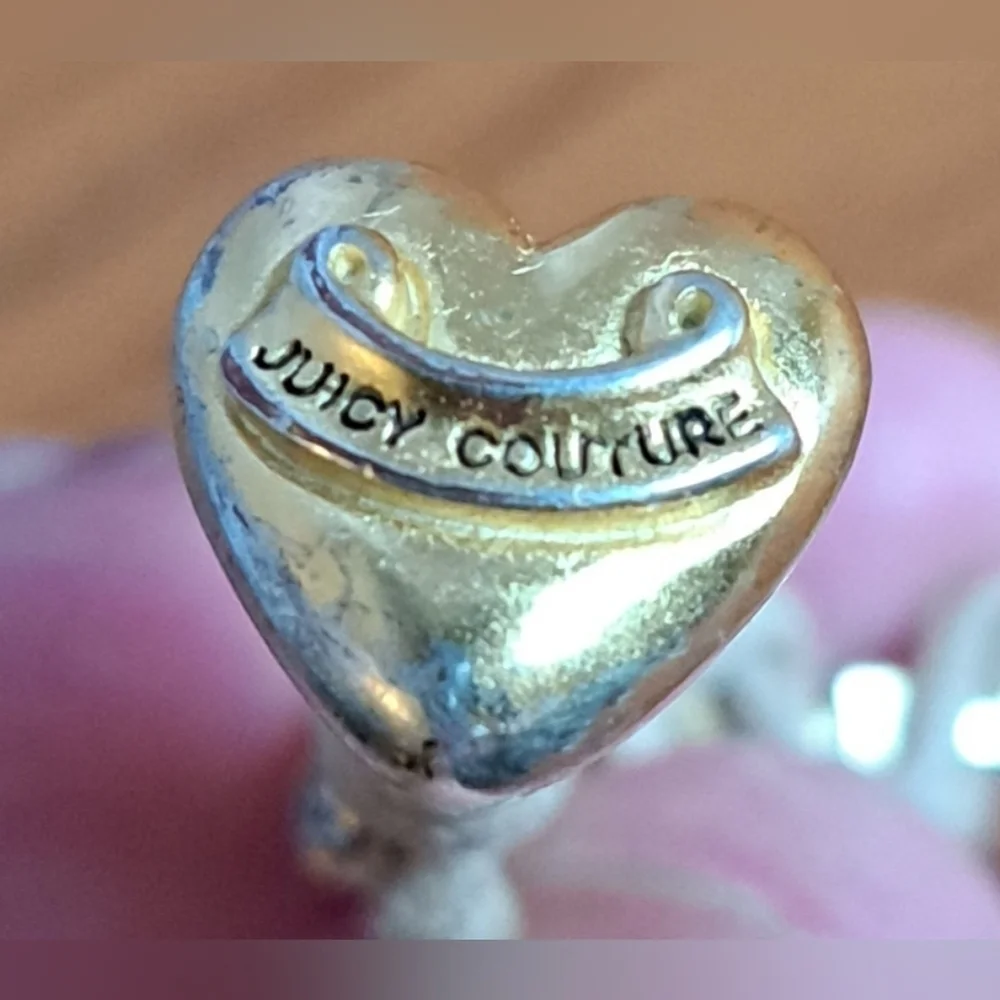 Vintage Y2K Juicy Couture Beige Hemp & Bling Casual Wrap Casual Bracelet Jewelry - Picture 4 of 4